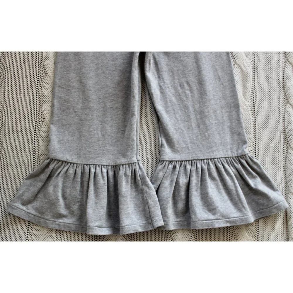 Lot of 2 MATILDA JANE Girl's Big Ruffles Pants Black & Gray, Size 4 REPAIR - Picture 12 of 12